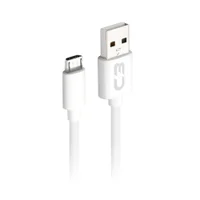 Cabo USB-micro USB C3plus Cb-m10wh, 1m, Branco, Compatível Com Android USB-micro, Corrente 2a