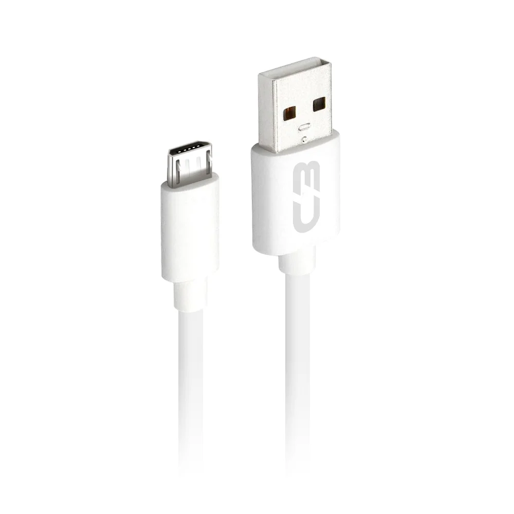 Imagem 1 de 3 do produto Cabo USB-micro USB C3plus Cb-m10wh, 1m, Branco, Compatível Com Android USB-micro, Corrente 2a