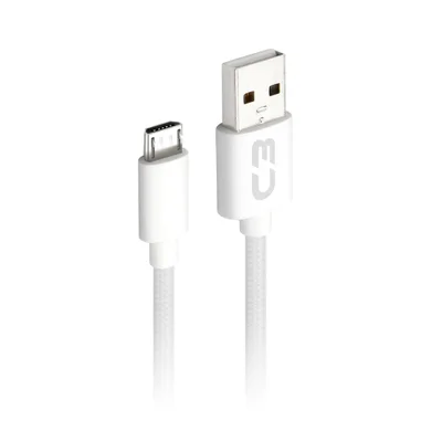 Cabo USB-micro USB 1m - Cb-m11wh, Branco, C3plus