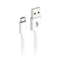 Cabo USB-micro USB C3plus Cb-m20wh, 2m, Branco, Compatível Com Android USB-micro, Corrente 2a