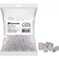 Kit Fortrek 10 Pacotes Conector Rj45 Cat6, Com 1000 Peças
