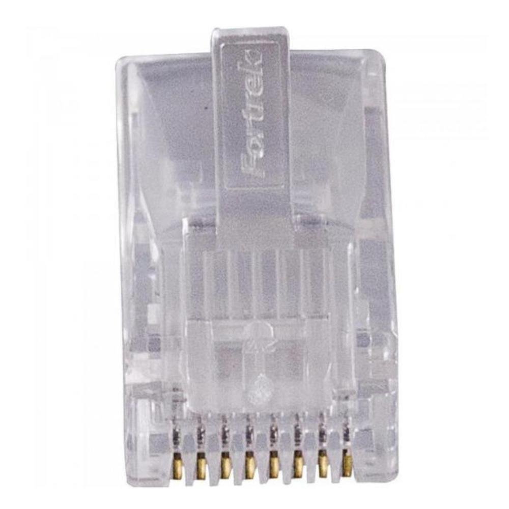 Imagem 3 de 5 do produto Kit 5 Pacotes Conector Fortrek, Rj45, Cat6, Com 500 Peças