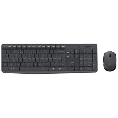 Kit Teclado + Mouse Sem Fio Logitech, ABNT2, Tecla Ç - Mk235