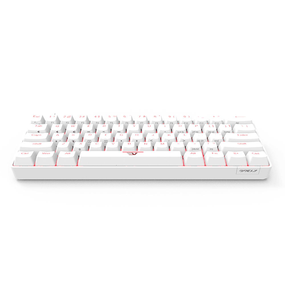 Imagem 3 de 4 do produto Teclado Mecânico Gamer Evzen Elite NinexT Panzer Mini, Com Fio, Branco