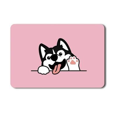 Mousepad Reflex, Cachorro Rosto, Antiderrapante, Em Tecido, Rosa