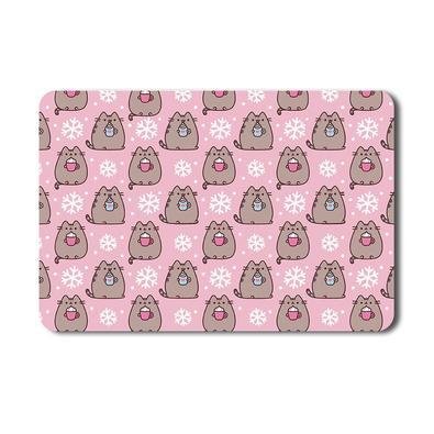Mousepad Reflex, Gato Face, Antiderrapante, Em Tecido, Rosa