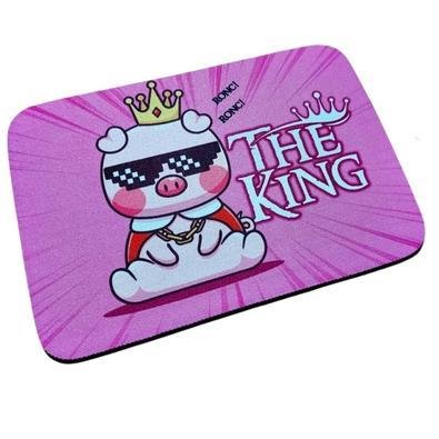 Mousepad, Pig King, Antiderrapante, Em Tecido
