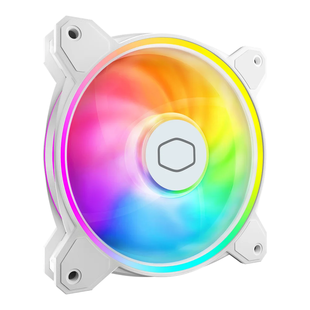 Cooler Fan, Cooler Master Mf120 Halo V2, ARGB, White, 120mm 4