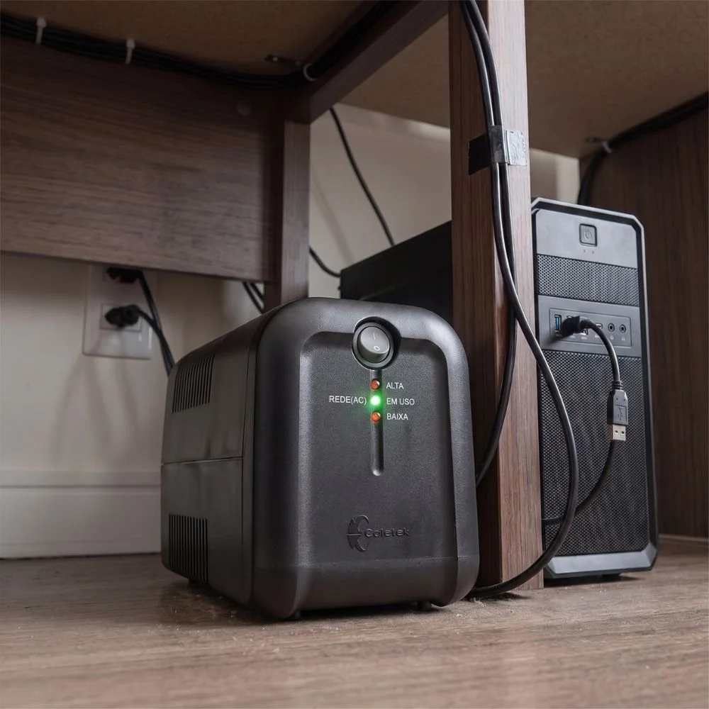 Imagem 2 de 5 do produto Estabilizador Coletek Energia C3Techtech Es-1050va, Bivolt Automático 115v, 5 Tomadas