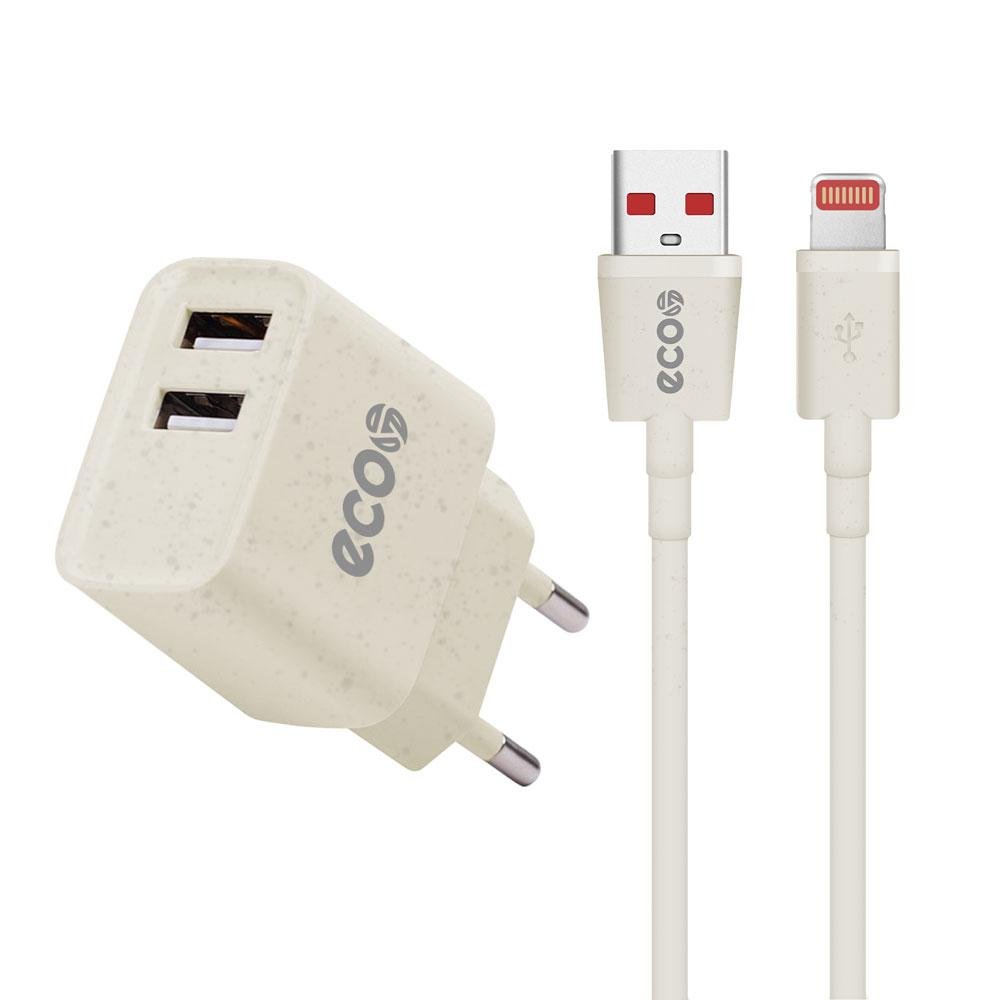 Kit Carregador Gorila Shielld USB E Cabo Lightning USB Ecoo