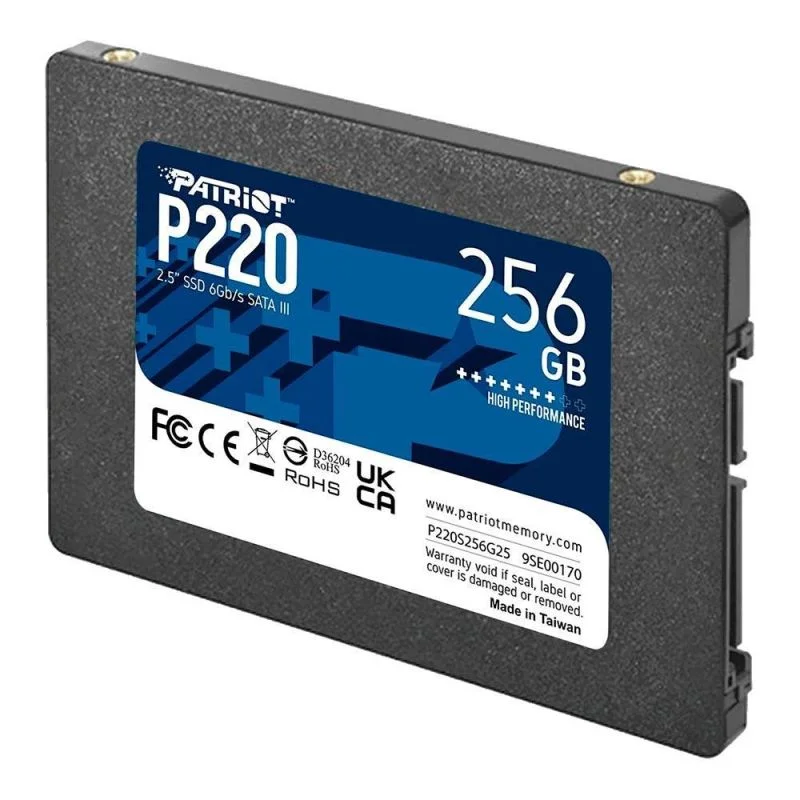Imagem 3 de 5 do produto SSD Patriot, 256GB, P220, 2.5'', Sata 3, P220s256g25