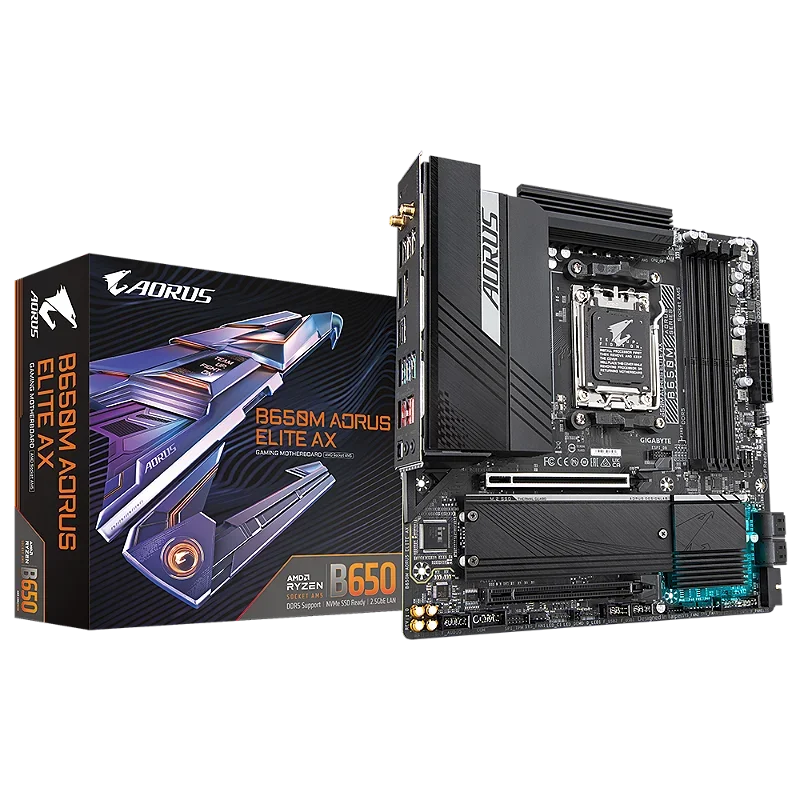 Placa Mãe Gigabyte B650m Aorus Elite, Am5, Ax, DDR5, Wifi 6e. 4
