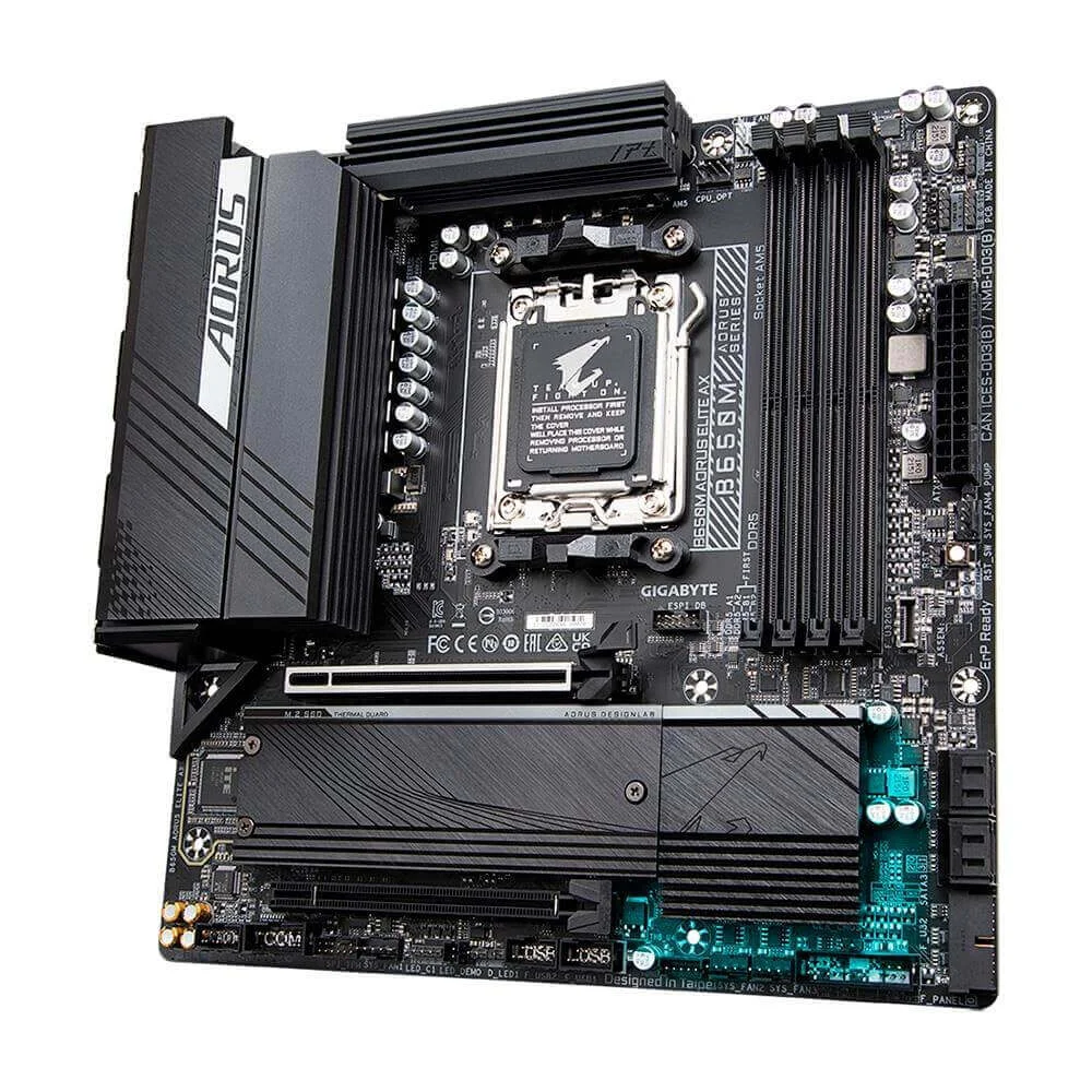 Placa Mãe Gigabyte B650m Aorus Elite, Am5, Ax, DDR5, Wifi 6e. 5
