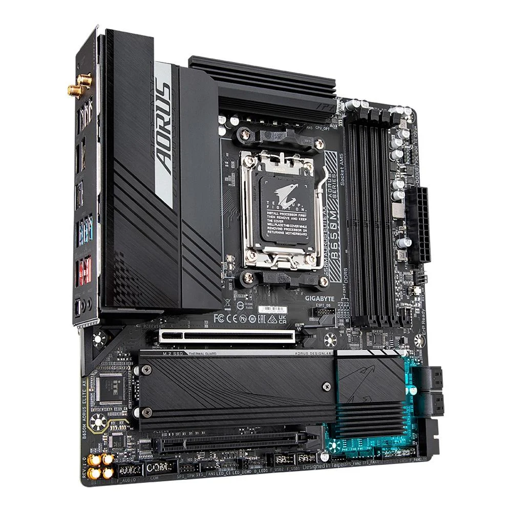 Placa Mãe Gigabyte B650m Aorus Elite, Am5, Ax, DDR5, Wifi 6e. 6