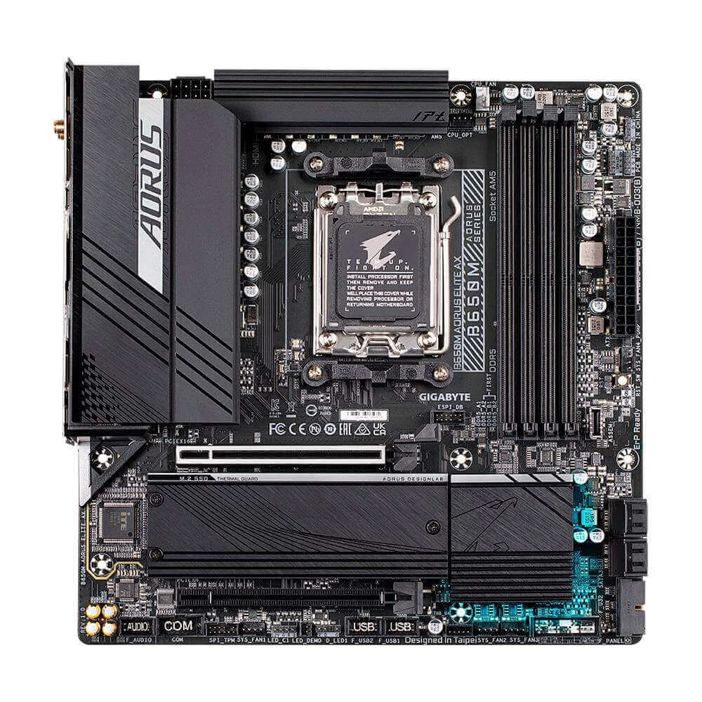 Placa Mãe Gigabyte B650m Aorus Elite, Am5, Ax, DDR5, Wifi 6e. 7