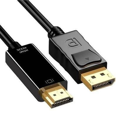 Cabo Displayport Para HDMI Tomate Mcb-022, 3 Metros, Preto