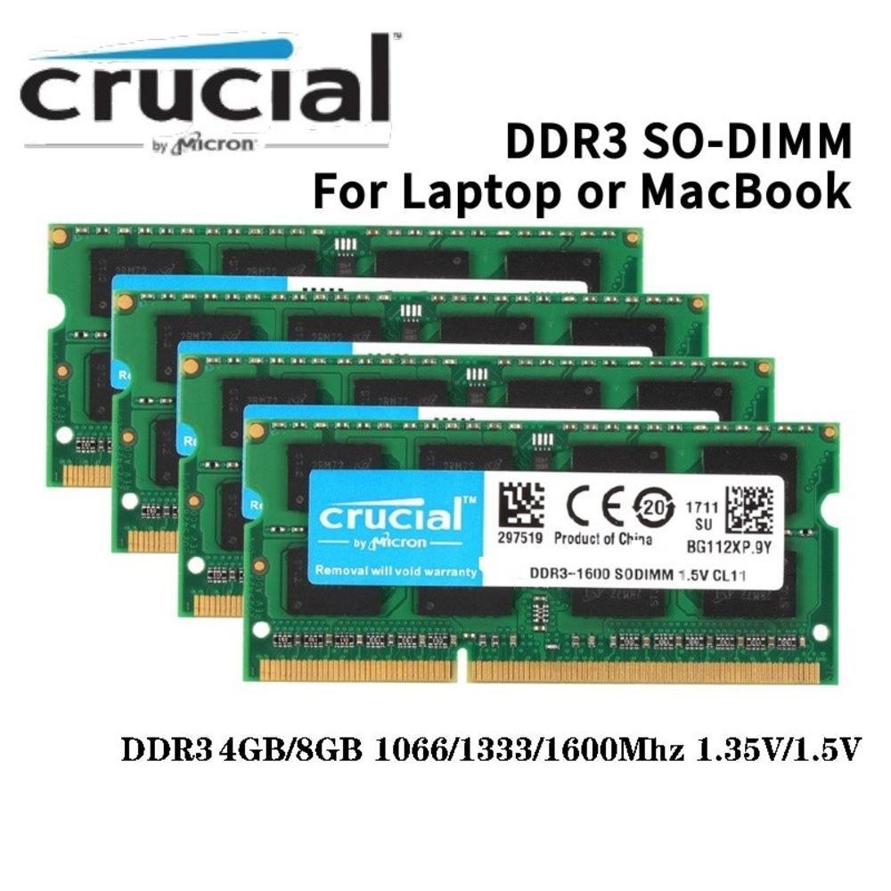 Memória Crucial Notebook 8GB 1600MHz DDR3L KaBuM