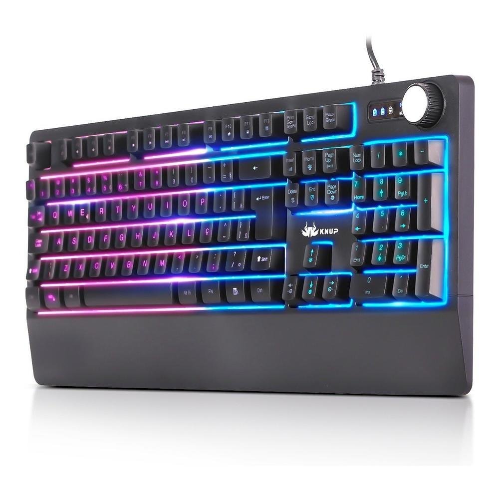 Teclado Semi Mecânico Knup Gamer RGB KaBuM