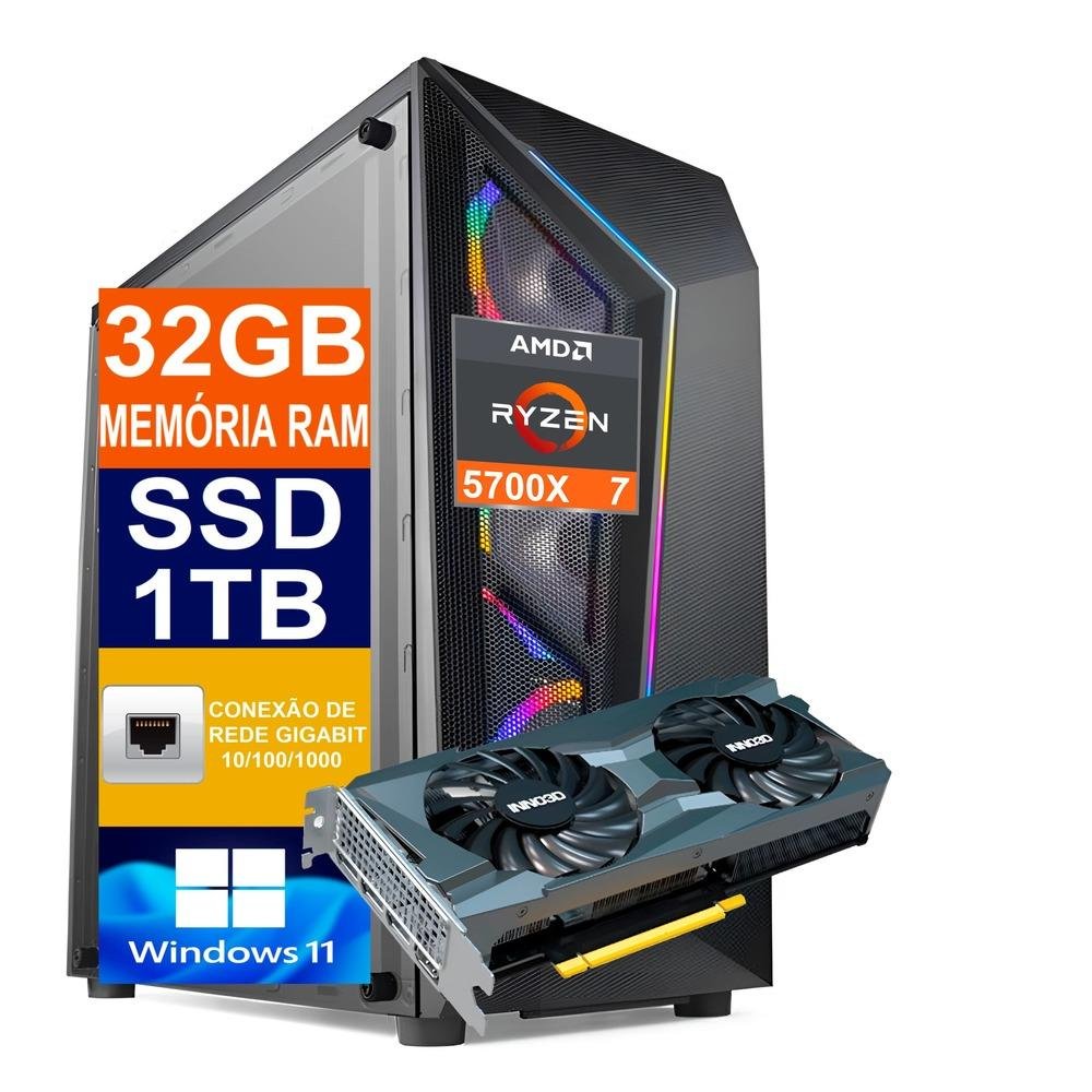 PC Pichau Gamer Caos, AMD Ryzen 7 5700G, 8GB DDR4, SSD 240GB