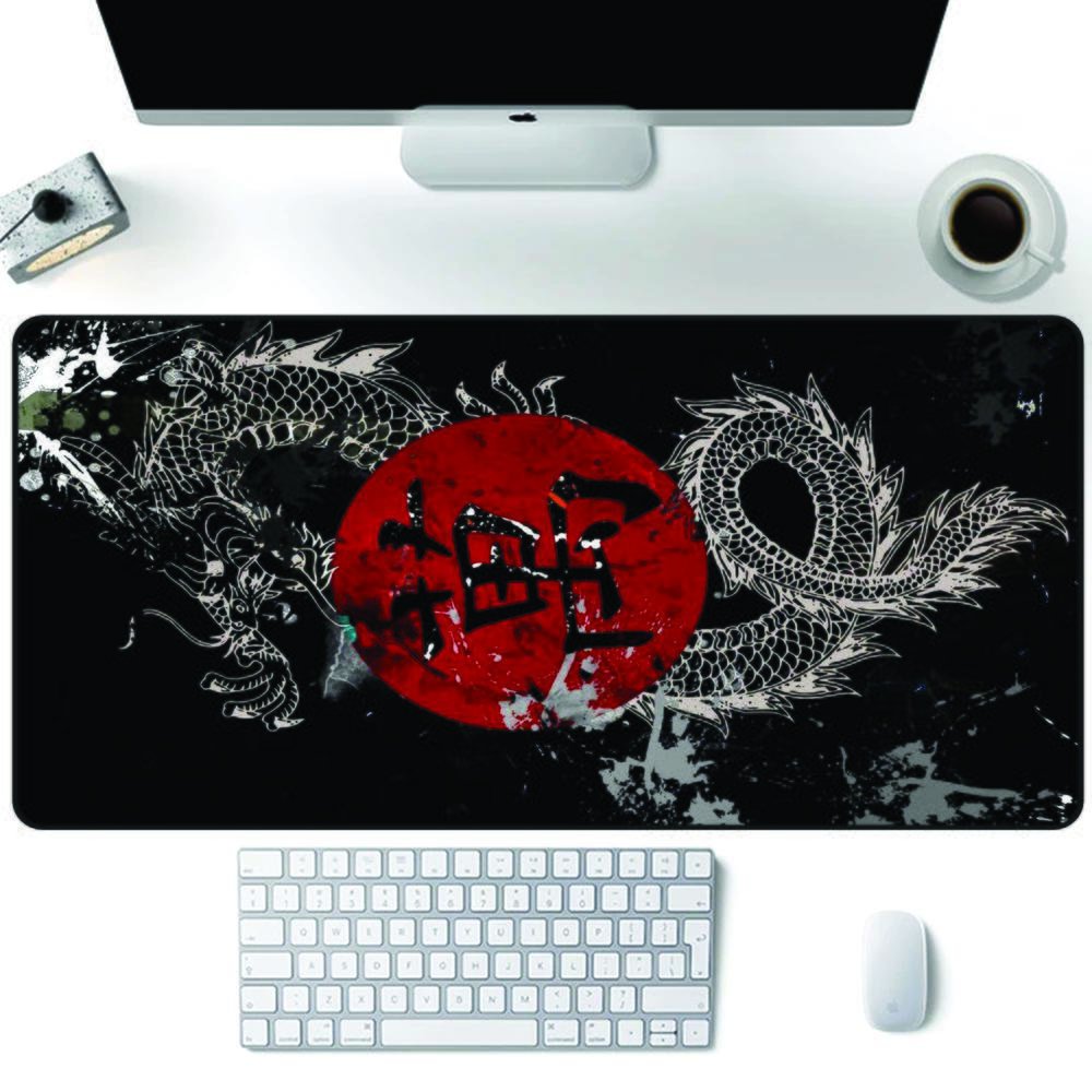 Mouse Pad Gamer Criarte, Speed, Extra Grande, Profissional, 90x50, Dragão Negro Mouse Pad Gamer Criarte, Speed, Extra Grande, Profissional, 90x50, Dragão Negro