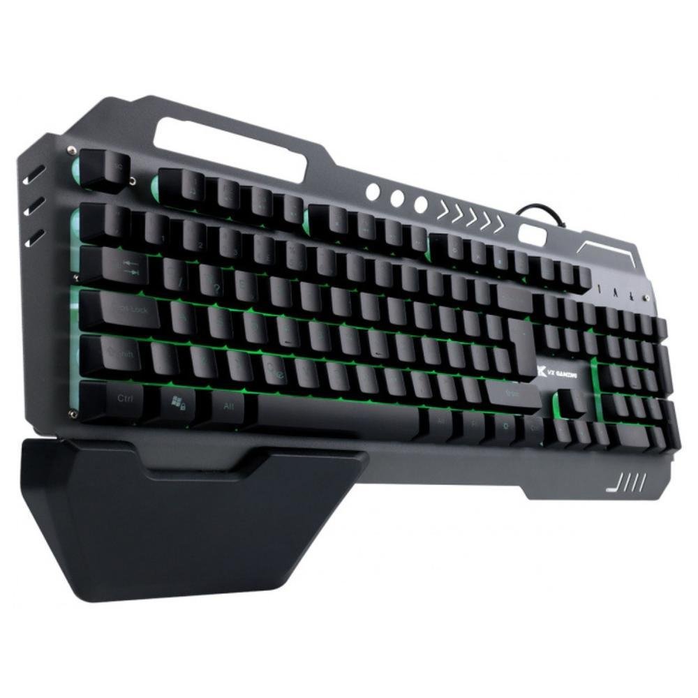 Teclado Gamer Viniki, Gt500, LED 7 Cores, ABNT2, Estrutura De Membrana, Apoio De Pulso Ergonômico, Preto