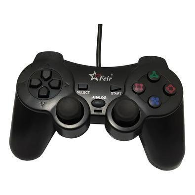 Controle Joystick Playstation Feir, Com Fio, USB, Raspberry Pc