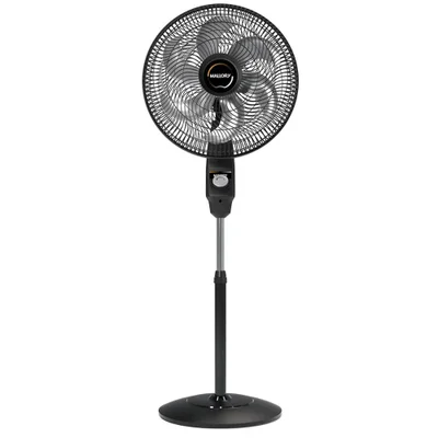 Ventilador Mallory Coluna Éolo, 40cm, 126W, 6 Pás, 3 Velocidades, 127V, Preto E Grafite - B9440170