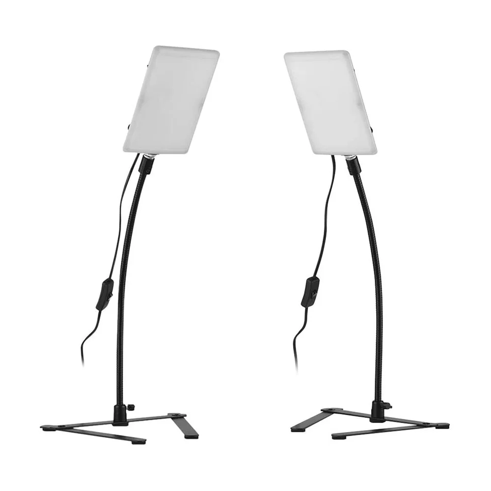 Imagem 5 de 5 do produto Kit com2 Iluminadores LED, 20w + Tripé, 2 Metros, Braço Articulável, Suporta até 2kg