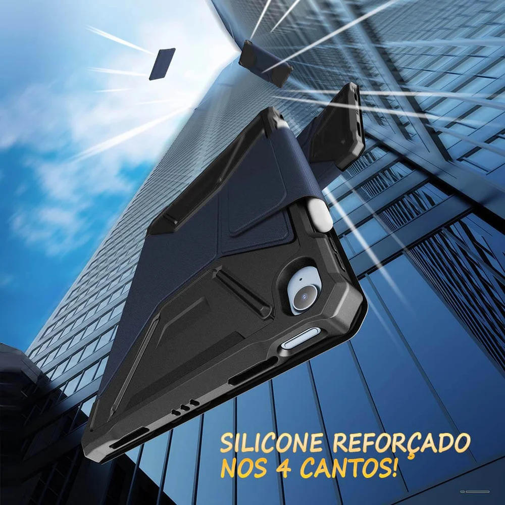 Imagem 4 de 5 do produto Capa Premium Flex Cover Anti Impacto Ipad Air 5, 10.9 Polegadas 2022, A2588, A2589, A2591, Função Wake Sleep Suporte Caneta - Azul