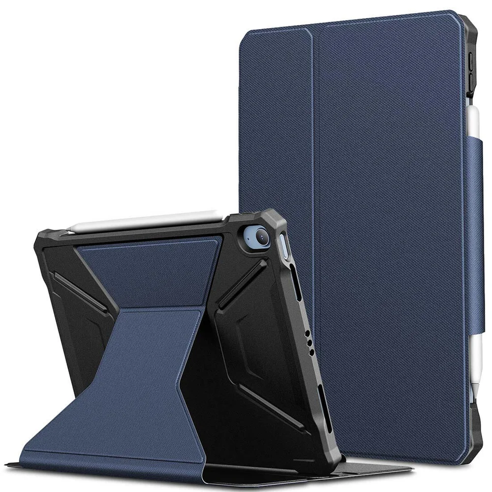Imagem 5 de 5 do produto Capa Premium Flex Cover Anti Impacto Ipad Air 5, 10.9 Polegadas 2022, A2588, A2589, A2591, Função Wake Sleep Suporte Caneta - Azul