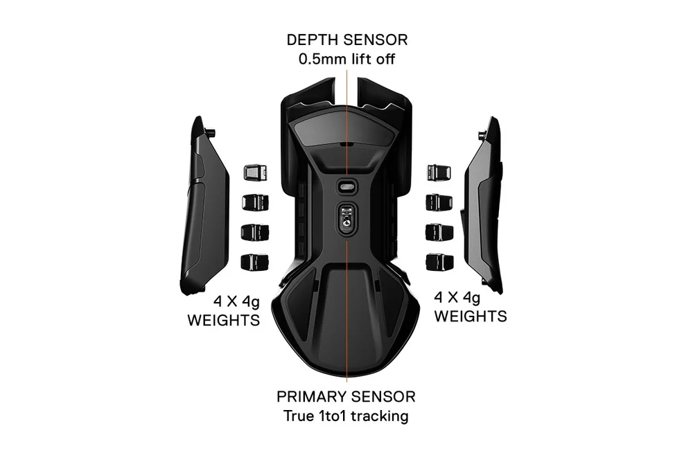 Imagem 3 de 4 do produto Mouse Gamer Steelseries, Rival 600, Com Fio, Com RGB, Lighting, Preto-62446