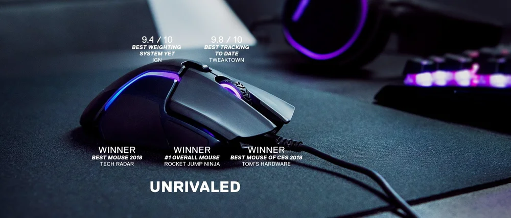 Imagem 4 de 4 do produto Mouse Gamer Steelseries, Rival 600, Com Fio, Com RGB, Lighting, Preto-62446