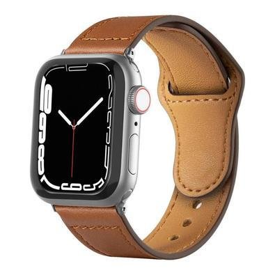 Multiira De Couro Para Apple Watch 42, 44, 45mm, Marrom - Gshield