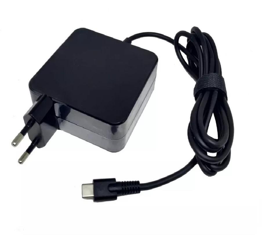 Fonte Carregador Para Ultrabook Lenovo, Dell, Hp, Asus, Acer, Type-C, USB-C, 65w