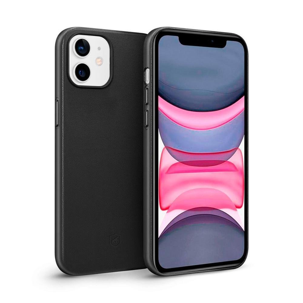 Imagem 2 de 5 do produto Kit Gshield Para Iphone 11, com Capa Couro Dual Preta E Película Coverage 5D Pro, Preta