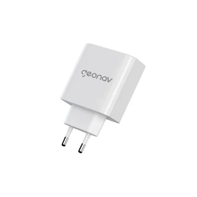 Carregador De Parece Super Power Geonav, 48W, USB-C x USB-A, Branco - Ch48pdqcwt