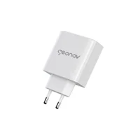 Carregador De Parece Super Power Geonav, 48W, USB-C x USB-A, Branco - Ch48pdqcwt
