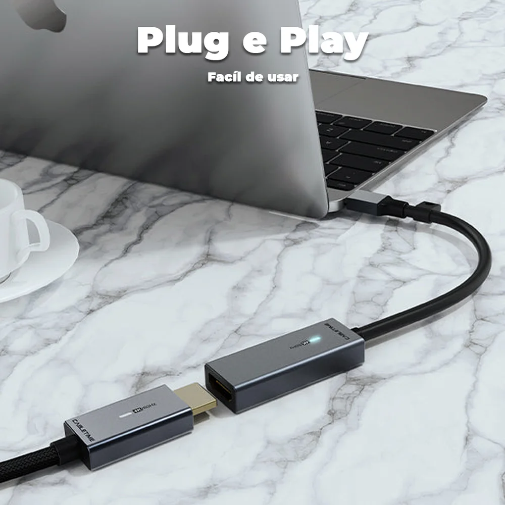 Imagem 4 de 5 do produto Adaptador USB-C Macho Para HDMI Fêmea, 4k, 60hz, 15cm - Cabletime