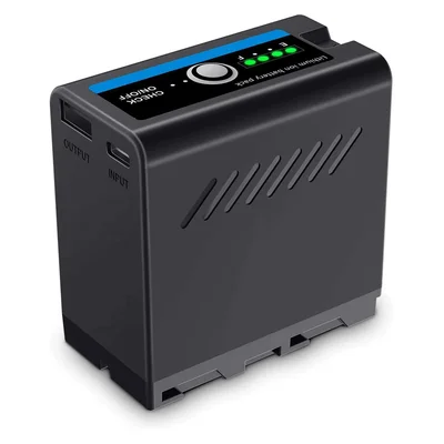 Bateria Np-f990t (f970/f960) Multifuncional LED Com Saída USB (12000mah E 7.4v)