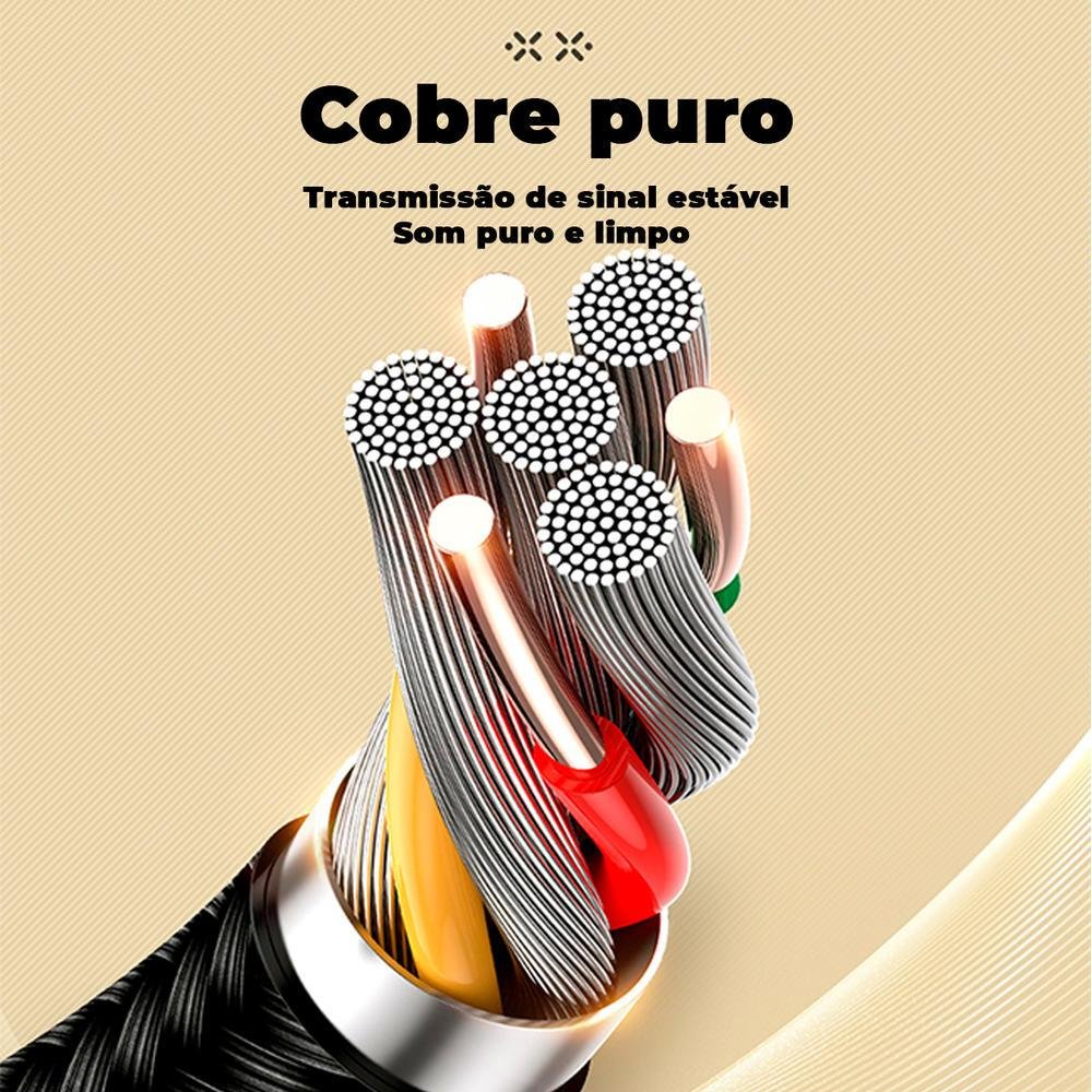 Imagem 3 de 5 do produto Cabo Auxiliar Estéreo P2, 1,5m - Joyroom
