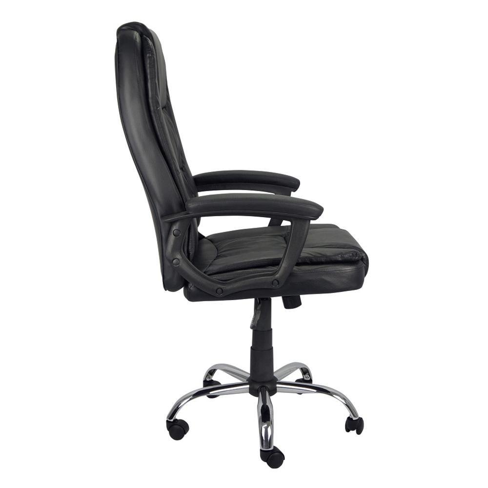 Imagem 4 de 4 do produto Cadeira Office Presidente, CPE001, Giratória, de Couro, Com Braço, Preto