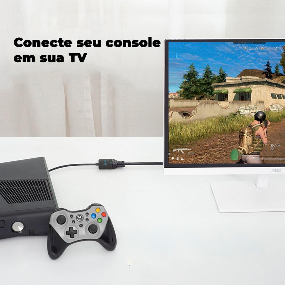 Imagem 4 de 5 do produto Cabo Conversor Adaptador HDMI Para VGA, P2 Audio, 15cm - Vention