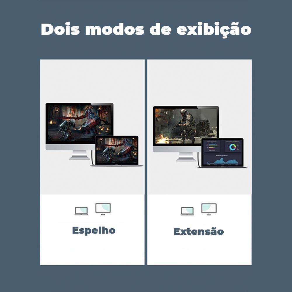 Imagem 2 de 5 do produto Cabo Displayport Para HDMI 4k, 60hz, 1,8m - Cabletime