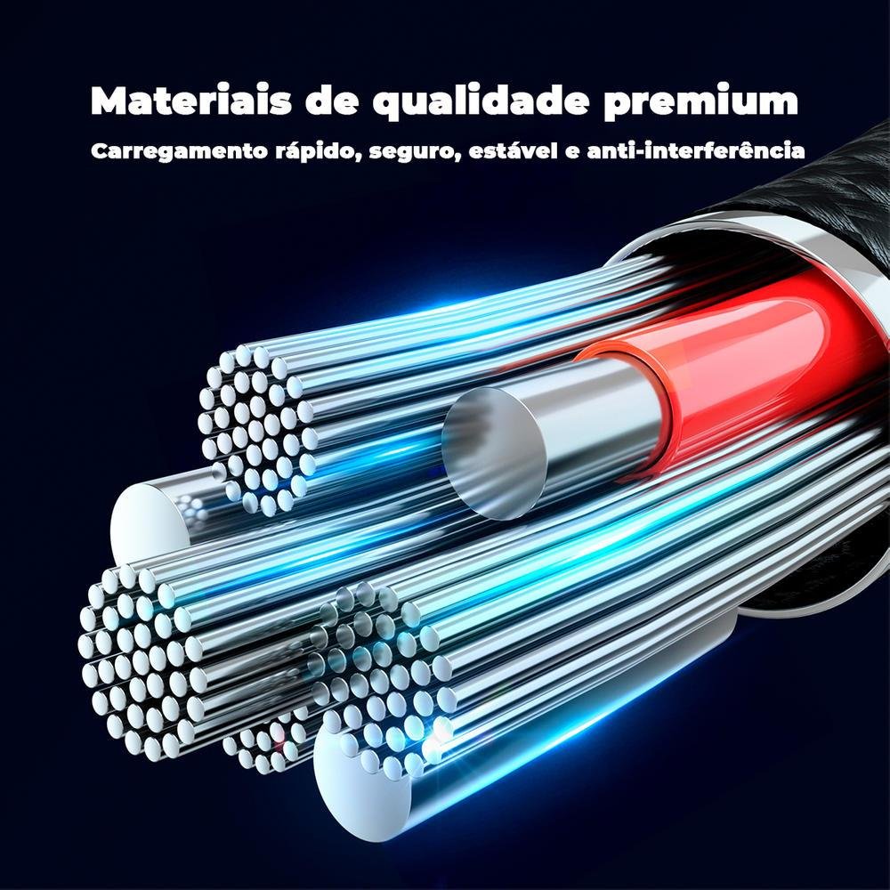 Imagem 4 de 5 do produto Cabo Carregador Lightning Para USB C, 20w, 2m, Preto - Joyroom