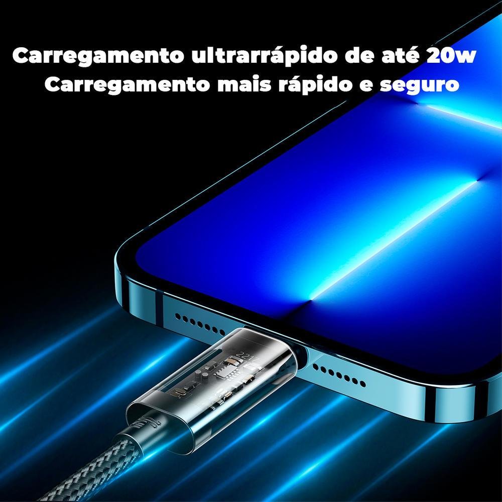 Cabo Carregador Lightning Para USB C, 20w, 1,2m, Azul - Joyroom
