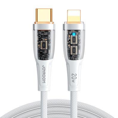 Cabo Lightning Joyroom, Para USB C, 20w Carregador 1.2m, Branco