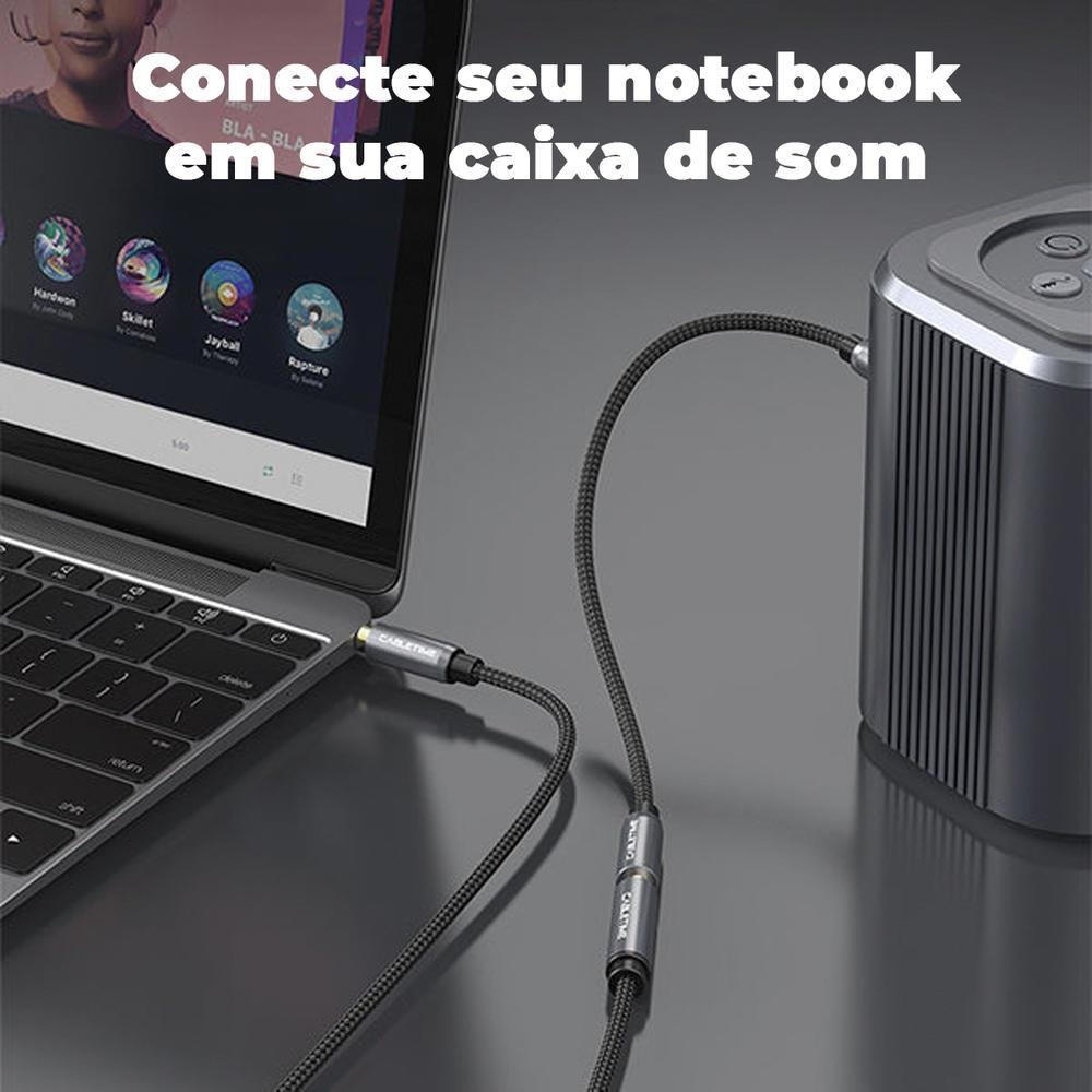 Imagem 5 de 5 do produto Cabo Extensor Extensão P2, 3,5mm, Macho X Fêmea, 30cm - Cabletime