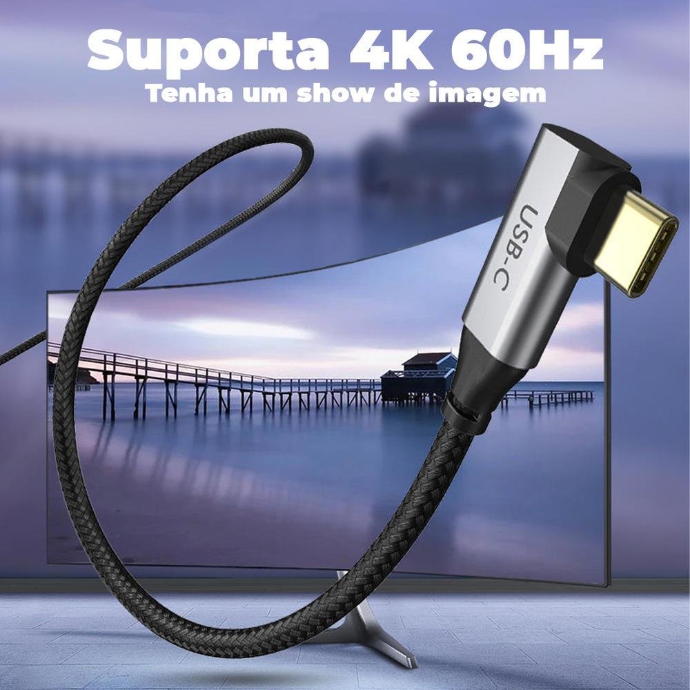 Imagem 4 de 5 do produto Cabo Cabletime USB C, Para HDMI, 4k, 60hz, Para Macbook Pro, 1.8m