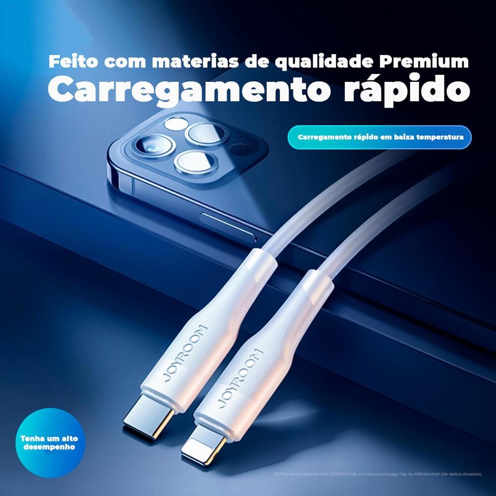 Imagem 5 de 5 do produto Cabo USB C 20w Lightning 2.0, 1,2m, Preto - Joyroom