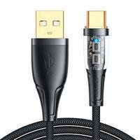 Cabo Joyroom USB, Para USB C, 2.0, 3a, Turbo Rápido, 1.2m, Preto
